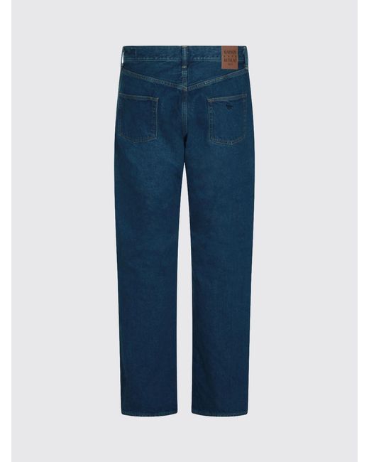 Maison Kitsuné Blue Maison KitsunÉ Mid-Rise Straight Jeans for men