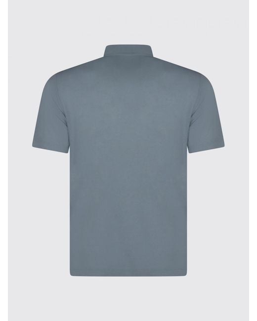 Zanone Blue Basic Cotton Polo Shirt for men