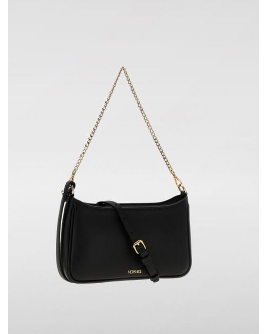 Versace White La Medusa Grained Leather Bag