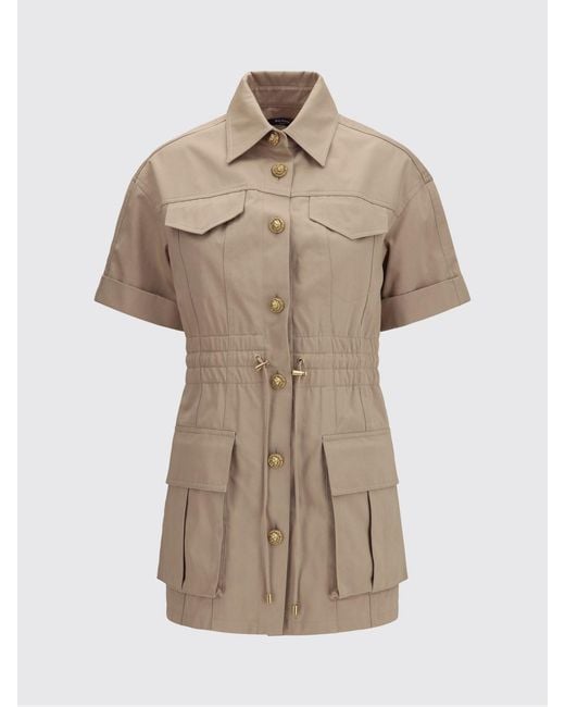 Balmain Natural Cotton Shirt Dress