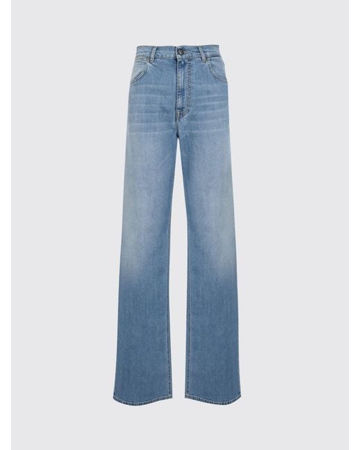 Fay Blue Cotton Blend Denim Flared Jeans