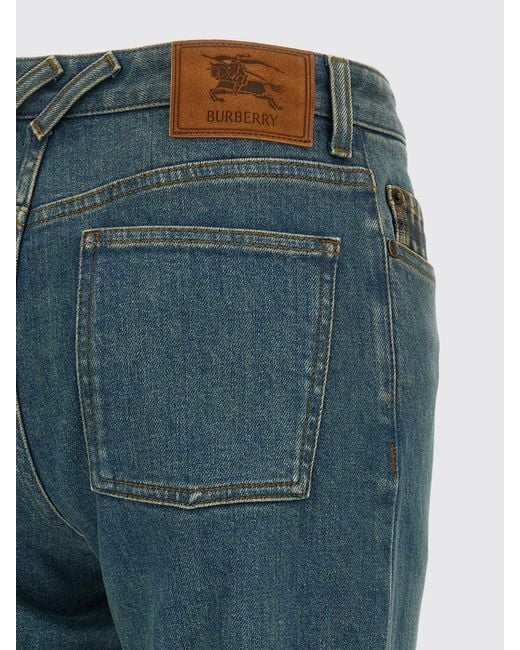 Vaqueros Slim Fit De Denim Elástico Burberry de color Blue