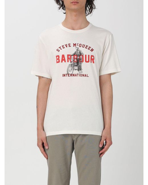 Barbour White T-shirt for men