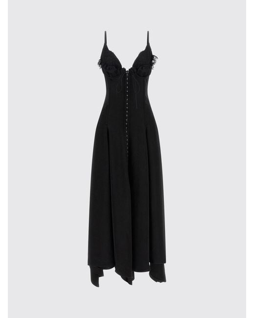 McQueen Blue Satin Slip Dress