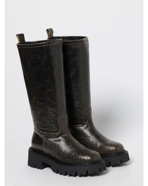 A.Bocca Black Flat Ankle Boot