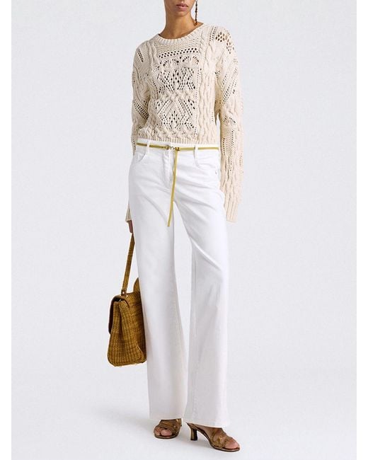 Momoní White MomonÌ Flared Trousers