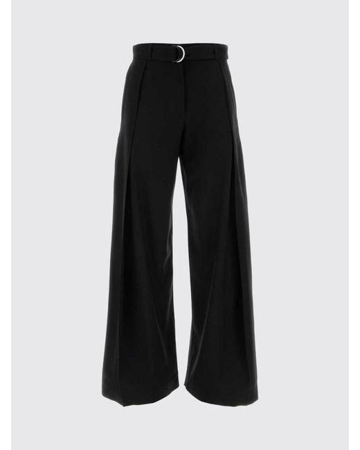 Loewe Black Wool Wide Leg Trousers