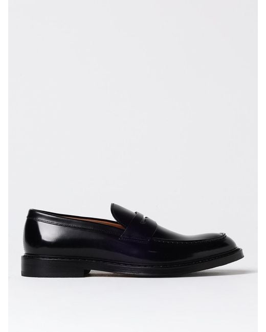 Doucal's Loafer Aus Gebürstetem Leder in Black für Herren