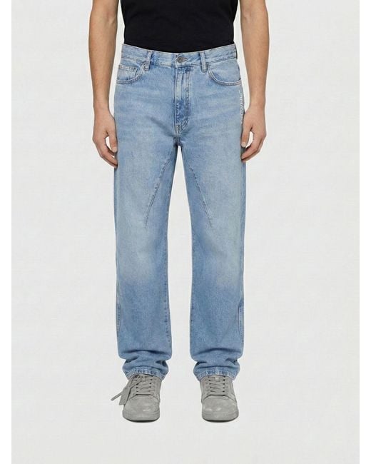 Off-White c/o Virgil Abloh Blue Denim Straight Jeans for men