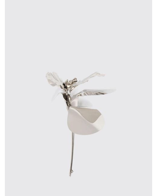 N°21 White Floral Zinc Brooch