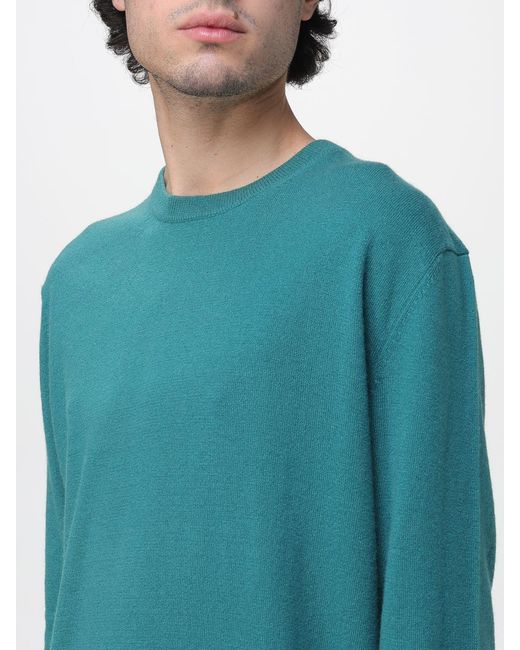 Ballantyne Blue Cotton Crew-Neck Pullover for men
