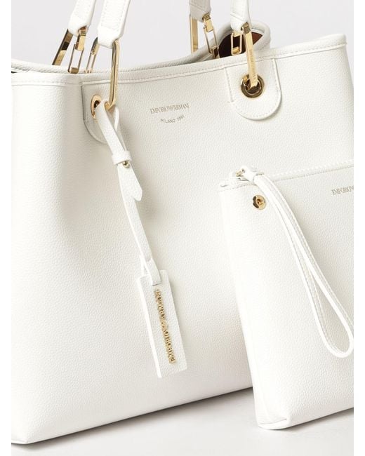 Emporio Armani White Shoulder Bag