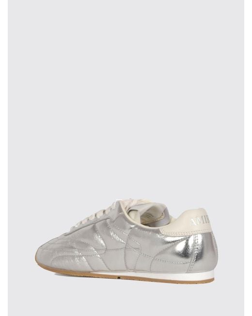 Amiri White Pacific Football Slim Quilted Laminated Leather Sneakers
