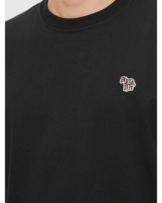 Paul Smith Black Crew Neck Cotton T-Shirt for men