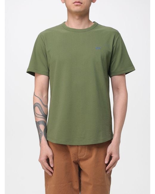 Sun 68 Green Basic Cotton T-Shirt for men