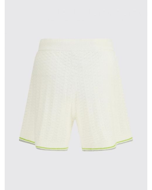 Casablanca White Cotton Jogging Shorts for men