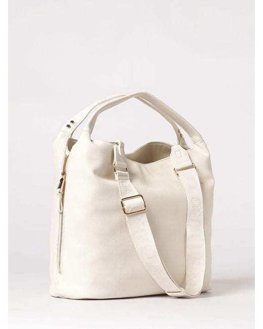 Liu Jo Natural Kaliska Faux Leather Bag With Perforated Monogram