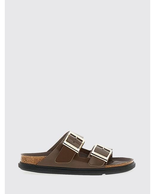 Birkenstock Brown Arizona Droplet Buckle Leather Sandals