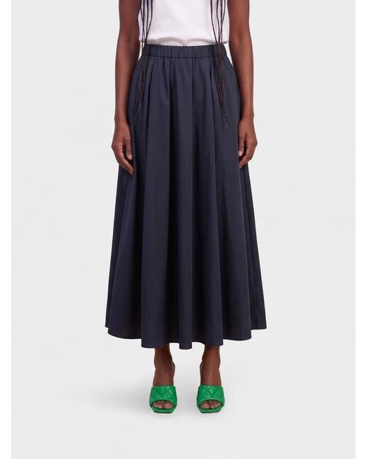 Aspesi Blue Cotton Skirt