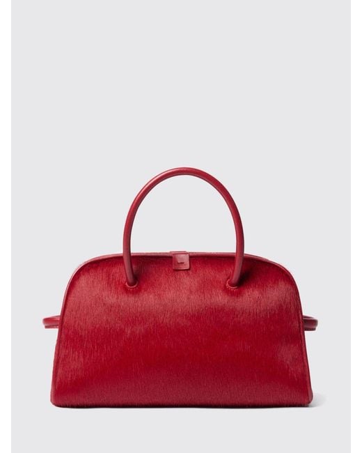 Jacquemus Red Le Petit Turismo Leather And Calf Hair Bag