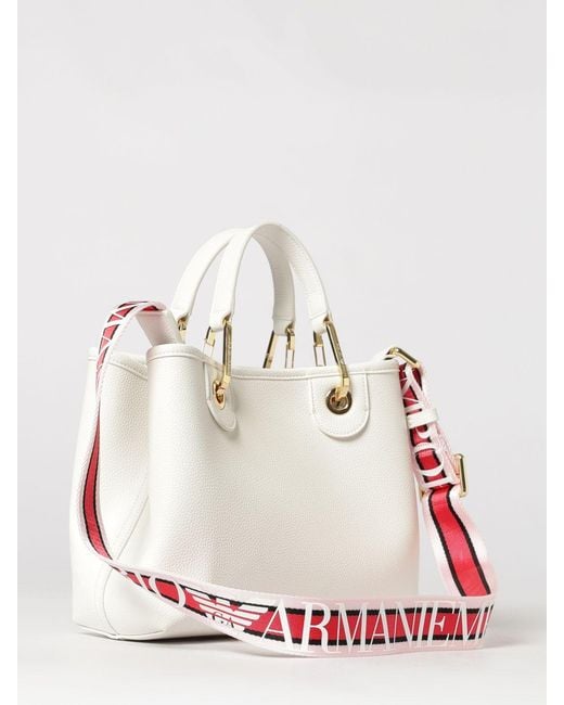 Emporio Armani White Shoulder Bag