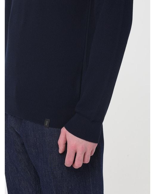 Fay Blue Basic Cotton Pullover for men