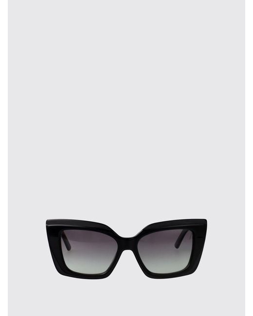 Karl Lagerfeld Black Oversized Vintage Cat Eye Sunglasses