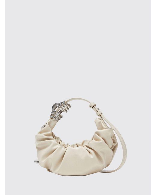 DIESEL Natural Grab-D Crescent Shoulder Bag With Oval D Logo