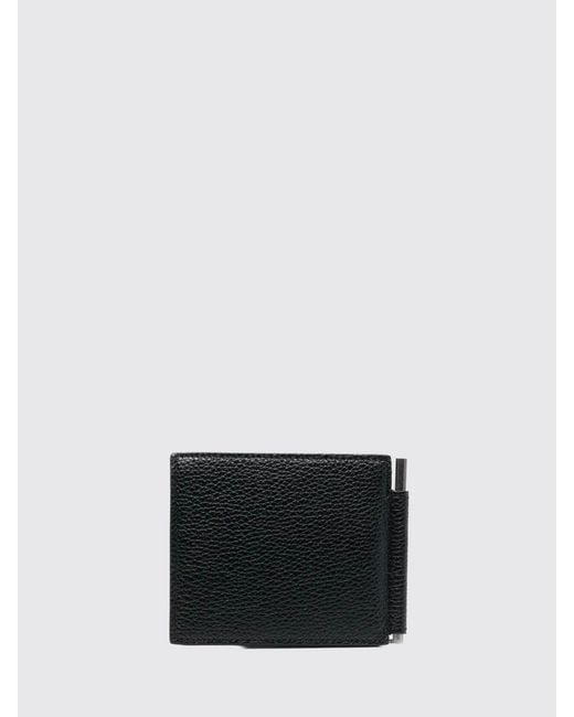 Tom Ford White Bifold Leather Wallet With Money Clip And Eight Card Slots for men