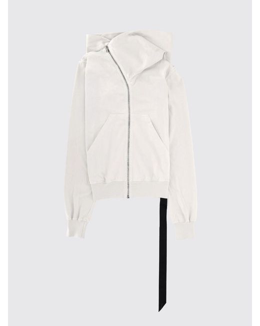 Rick Owens White Hoodie for men