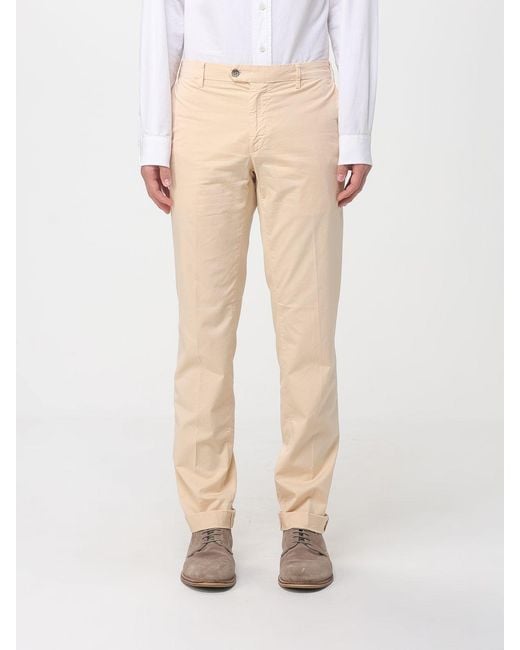 Mason's Natural Cotton Stretch Chino Trousers for men