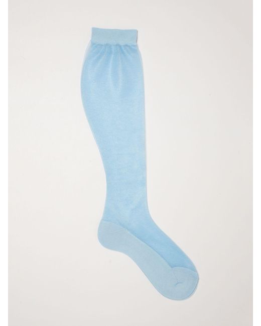 MM6 by Maison Margiela Blue Cotton Blend Socks