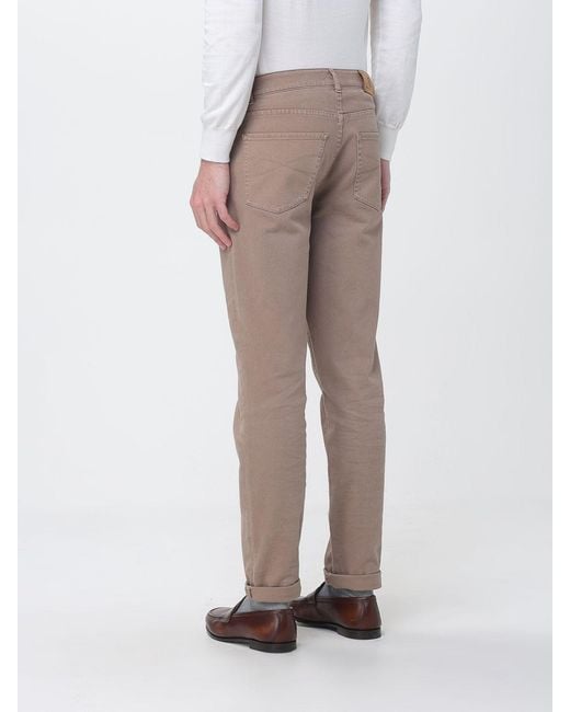Brunello Cucinelli Gray Straight Stretch Denim Jeans for men