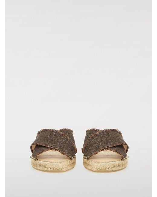 Castaner Brown Palmera Crossstrap Espadrille Slides