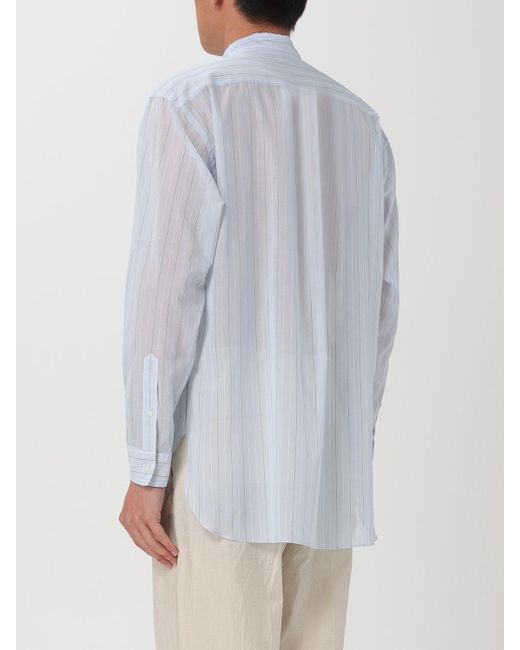 Camicia in cotone a righe di Auralee in Gray da Uomo