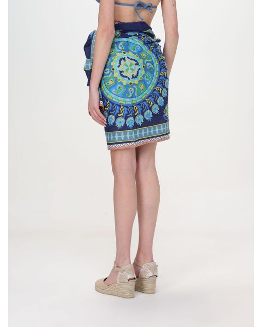 Maliparmi Blue Wrap-skirt