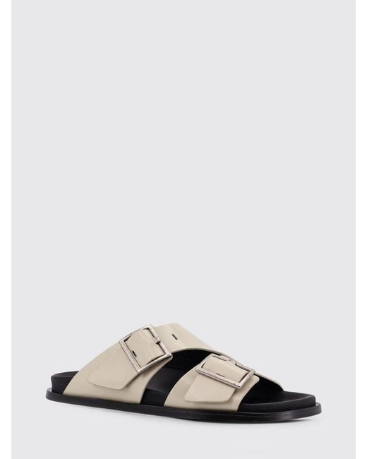Alohas White Brushed Leather Alba Sandals