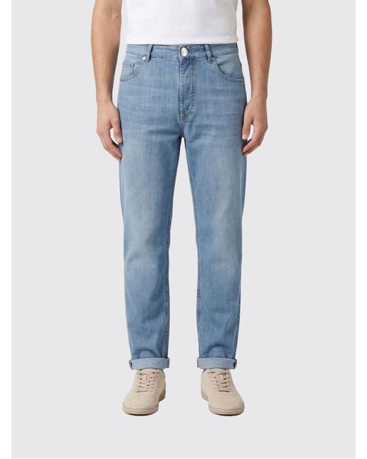Brunello Cucinelli Blue Straight Jeans for men