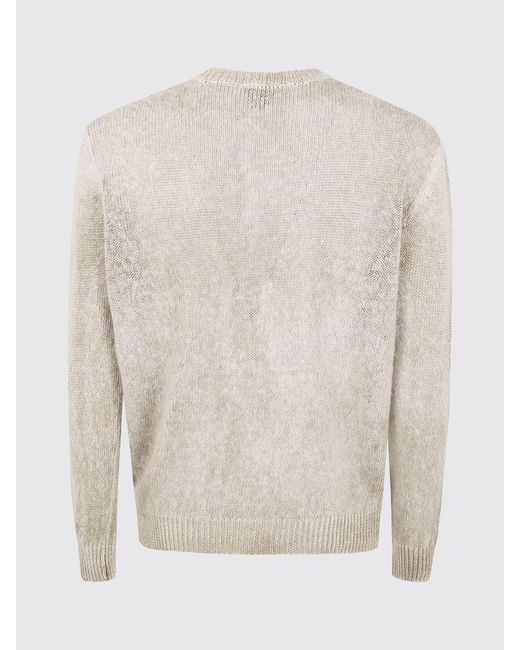 Avant Toi Natural Linen Crew Neck Sweater for men