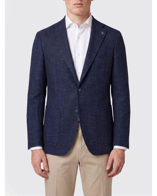 Tagliatore Blue Single-Breasted Blazer for men