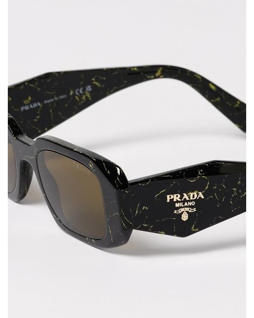 Prada Black Acetate Sunglasses With Logo for men