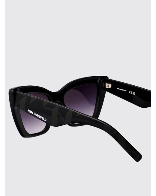Karl Lagerfeld Black Vintage Design Cat Eye Sunglasses