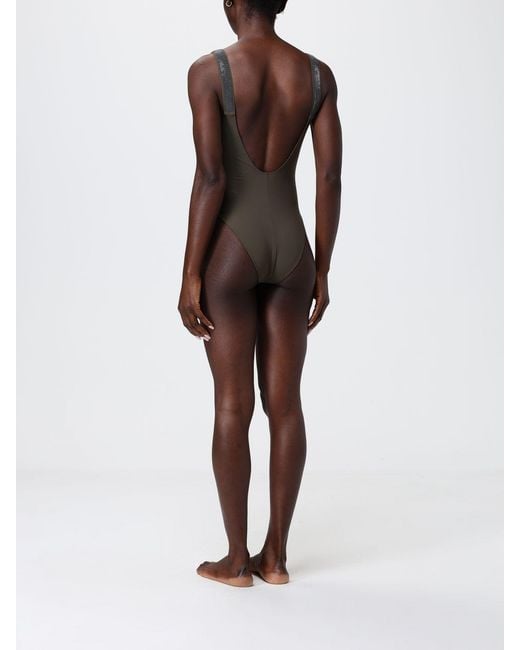 Brunello Cucinelli Brown One-Piece Swimsuit