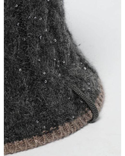 Brunello Cucinelli Black Hut Damen