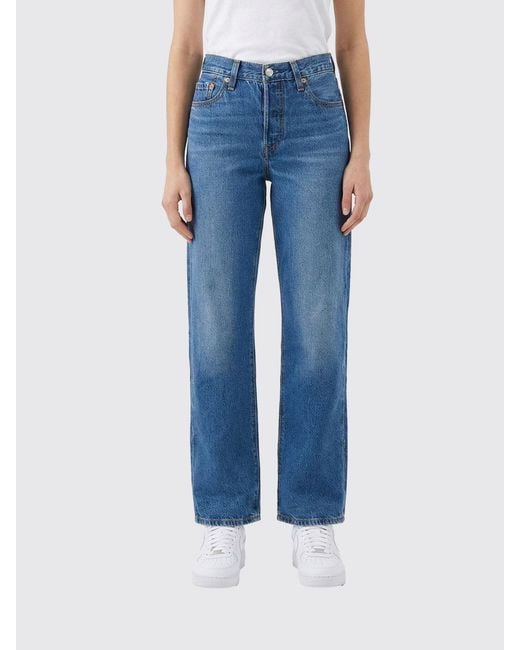 Levi's Blue 501 Straight Denim Jeans