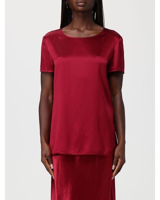 Max Mara Red Silk Blouse