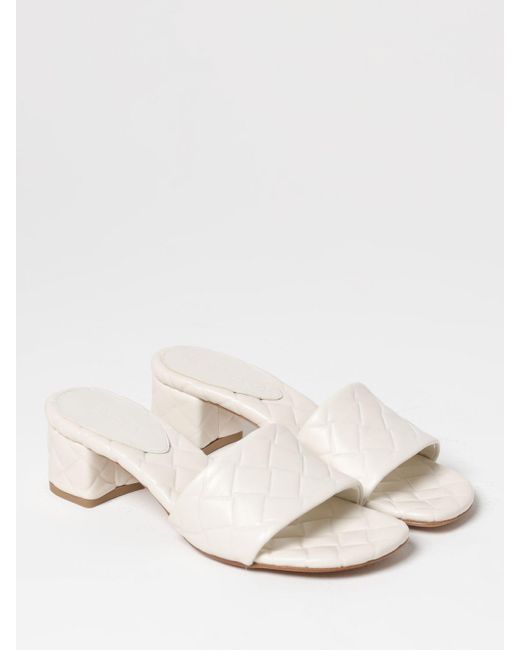 Bottega Veneta Natural Heeled Sandals