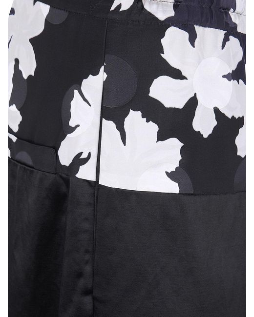 Dries Van Noten Blue Floral Cotton Blend Palazzo Trousers for men