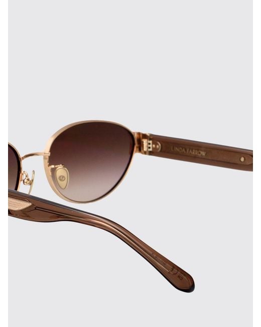Linda Farrow White Sheri Sunglasses