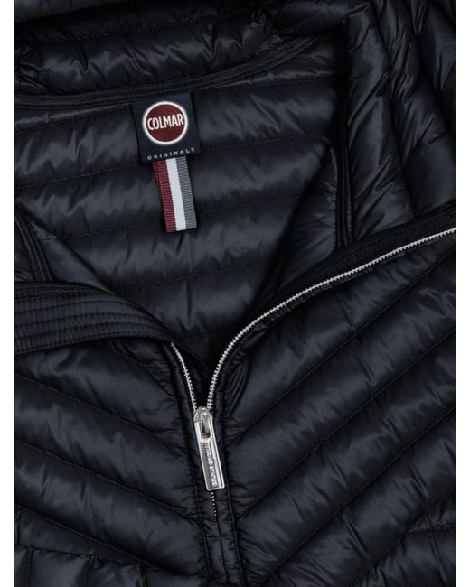 Colmar Blue Padded Nylon Hooded Down Jacket